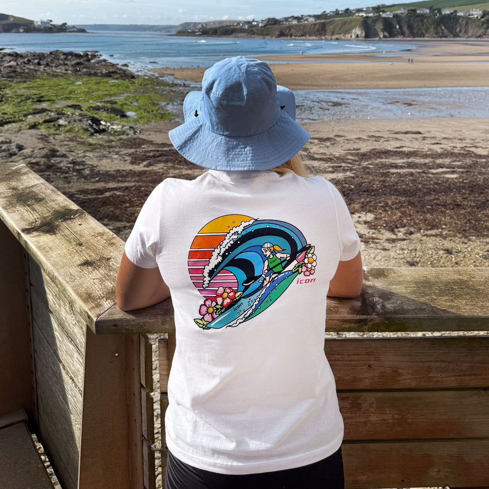 Women's Softstyle® Cotton 'Miss ICON' Surf T-Shirt